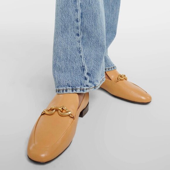 Tory Burch  Jessa Leather Loafers Flats Ginger Shortbread Camel Tan - Picture 7 of 16